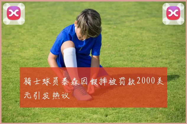 骑士球员泰森因假摔被罚款2000美元引发热议